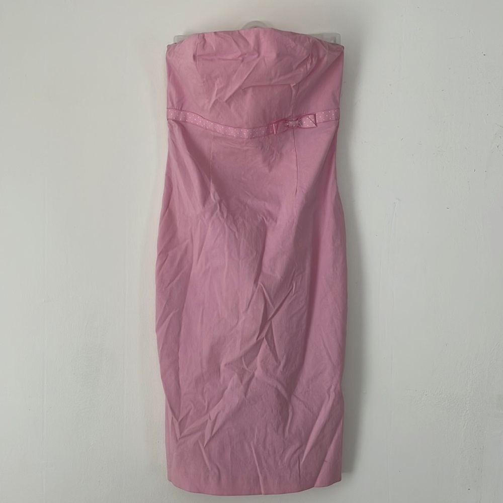 Vintage Express Strapless Pink Stretch Dress